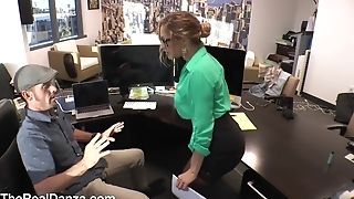 Heather Stilettos In Sexy Office Cockslut Fucks Her Chief